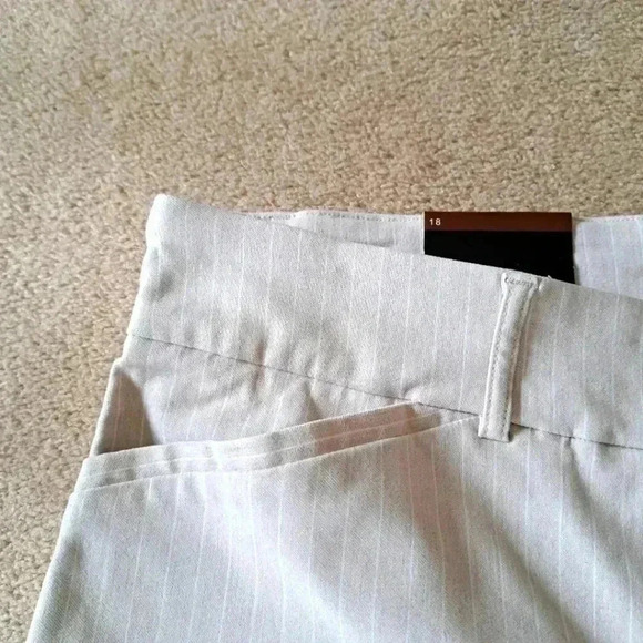❤️NWT Hilary Radley Striped Pants Beige White Pull On Ankle Pants  Various Sizes - Picture 6 of 11